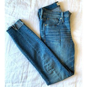 Madewell High Rise Skinny Jean Raw Hem
